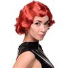 WIG ME UP - Parrucca Donna Anni 20 Swing Bob Ondulati Rosso Rosso fuoco circa 25 cm A4002-137