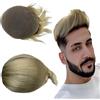 N.L.W. N.L.W 360 Parrucche di Pizzo Pieno Full Lace Parrucca Uomo per Afro Uomini Sistema di Sostituzione dei Capelli Protesi Capelli Uomo 8×10 Pollici Pelle Sottile 0.06cm Spessore Parrucche (T613)