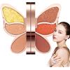 Generic Palette di ombretti farfalla - 6 colori a prova di sudore, finitura luccicante opaca, glitter | Kit cosmetico a colori vibranti, di lunga durata per festival serale quotidiano di bell