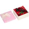 AurSoltriad Sapone a forma di rosa in simulazione, confezione regalo di sapone da bagno raffinato per donna, sapone floreale a lunga durata e senza scolorimento, decorato con nastro per San (Rossa)