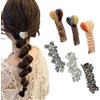 Yaepoip No Damage Soft Elastic Spiral Hair Ties for Women, SpiralStretchy Ponytail Holders, Phone Cord Spiral Hair Ties for Thick Hair, Ponytails (6PCS)