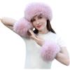 Wokuaile Fasce per Capelli In Pelliccia Sintetica da Donna, Paraorecchie Elastici Invernali Scaldabraccia Rosa