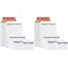 ÖKI Mix-Pack | Set per la casa con tasca in cartone, buste C4, C5, C6/5, C6 | Strisce adesive | 16 buste e tasche (Confezione da 2)