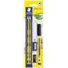 STAEDTLER Noris 120 - Matita, realizzata in legno Upcycled, durezza HB, elevata resistenza ai libri, made in Germany, con 2 matite HB, gomma e temperino, 120 SBK2P1