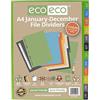Eco-eco A4 50% riciclato gennaio - dicembre divisori