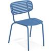 Emu - Sedia impilabile Mom - Blu - Acciaio verniciato - Designer Florent Coirier