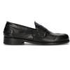 SAXONE Mocassino uomo nero in pelle