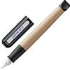 Lamy abc black - stilografica per principianti adatta ai bambini con impugnatura ergonomica e pennino in acciaio lucido misura A - legno d'acero - cartuccia T 10 blue inclusa - destrimani