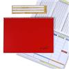 Idee di Leonardo CAMPUS FLAT RED - Planner settimanale 30x21 - agenda planner da tavolo senza data con spirale metallica