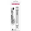 Zebra Penna a sfera 901 nera, elegante ed elegante, penna biro nera, retrattile e affidabile, inchiostro nero, penne a sfera con fusto argento di alta qualità con custodia di presentazione, punta