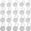 YILWPV Etichetta Identificativa Chiave Targa In Acciaio Inossidabile Da 100 Pezzi Etichette Numerate In Metallo for Indumenti Fai Te(1-100)