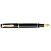 Pelikan 930446 P200 - Penna stilografia, tratto M, pennino in acciaio INOX dorato, colore nero