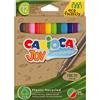 Carioca Eco Family - Confezione da 12 Pennarelli Joy a Punta Fine, Super Lavabili in Plastica Riciclata, Colori Assortiti