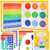 YAOZUP Frazioni Magnetiche - Montessori Magnetic Book Fraction, Gioco Delle Frazioni, Frazione di Piastrelle e Cerchi Magnetic, Imparare le Frazioni per la Scuola Primaria (Ippopotamo)