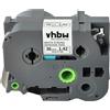 vhbw Cassetta nastro sostituisce Brother TZE-S261 per etichettatrice 8m x 36 mm nero su bianco, extra forte, laminato