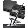 novium Hoverpen Interstellar - Penna fluttuante, meteorite incastonato | Levitazione magnetica, frammento di meteorite e anello in oro, ispirata allo spazio, ricarica inclusa, idea regalo di lusso