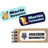 CrisPhy 45 etichette adesive personalizzate con mostri per segnare oggetti, libri, portapranzo, ecc. Misura 5 x 2 cm