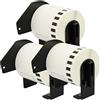 Printing Saver 3 Rotoli DK22251 DK-22251 62mm x 15,24m Etichette adesive continuo compatibili per Brother P-Touch QL-800 QL-810W QL-820NWB, Nero/Rosso su Nianco