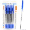 Pryma Penna a Sfera Handy con Fusto Trasparente, Punta da 1 mm - Scrittura Fluida e Precisa (Blu, 12 pezzi)
