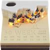 HXCQYGL Blocco note 3D, calendario 2025, 2025, con luce, scultura in carta, decorazione da desktop (lucchetto con luce)