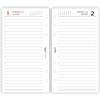 Agendepoint.it - Ricambio Agenda Organizer Giornaliera a Righe, 9,5x17 cm, 6 Fori, Carta Bianca 80gr, Bianco e Rosso (Bianco, 2026)