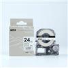 IDIK Nastro adesivo compatibile EPSON24mm LC-6WBN nero su bianco 8m 24mm LW900 500 700