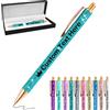 Xiuyours Penna Brillantini Personalizzata Penne Personalizzate con Scritta Nome Logo Penna Personalizzabile Regalo per Ragazza Donna Maestra Compleanno Festa Matrimonio, Verde