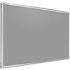 ALLboards Lavagna in Feltro 200x100cm Colore Grigio con Cornice in Alluminio Anodizzato Per Velcro Puntine Spilli