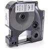 vhbw Cassetta nastro compatibile con Dymo Rhino 6000, 5000, 5200, 4200 etichettatrice 7m x 12 mm nero su trasparente