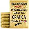 SLIDE Buste imbottite per spedizioni personalizzate con la tua grafica - Disponibili varie misure da 20pz a 500pz. Perfette per spedire il tuo e-commerce