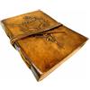 crigema - Agenda in Pelle - Quaderno Appunti Fatto a Mano - Fogli Bianchi - 17,5 x 12,5cm - 240 Pagine (BUDDHA)