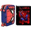 Coriex Astuccio 3 zip Spiderman più diario Spiderman (Nero)