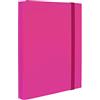 Pryma Cartella D3 con Elastico Piatto 25x35 cm - Organizzatore Documenti, Design Resistente, Colori Moderni (Fucsia)