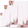 Paper-Media 50 fogli di carta da lettera decorati Lettera D'amore TEMPO DEI FIORI DIN A4