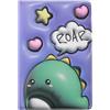I-TOTAL® - Notebook A5 pagine bianche con copertina 3D, squishy 196 facciate (DINO)