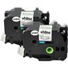 vhbw 2x Cassetta nastro sostituisce Brother TZ-261, TZE-261 per etichettatrice 8m x 36 mm nero su bianco