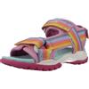 Geox J BOREALIS GIRL A - Sandalo Bambina, Dk Pink/Multicolor,