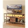 CO-Z 140 cm Mobile TV per 43-65 Pollici TV con Luci LED RGB Controllate da App e Prese di Corrente Rimovibile, Mobile Porta TV con Cassetti e Ripiani Aperti per Soggiorno, Camera da Letto (Marrone)