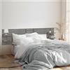DHOME Testiera con Mensole in Legno Riciclato DM Appesa a Parete Stile Giapponese Letto Vintage Nordico Supporti inclusi (Cenere Legno, 210cm)