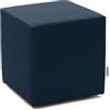 Avalon - Pouf Poggiapiedi Rigido CUBO Mamba Ignifugo Classe 1IM in Ecopelle Nautica, Puff Poggiapiedi, Seduta da Interno ed Esterno, Professionale Comodo Impermeabile, Made in IT(35cm-Blu Notte)