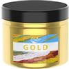 Limino Colorante in Resina Epossidica Metallizzata - 60g Polvere di Mica Naturale, Pigmento in Resina Epossidica per Epoxy Resin Art, Produzione di Sapone - Colorante di Slime per Nail Art,Pittura (Oro)