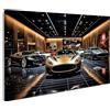 islandburner Immagine su tela di lusso auto sportive sala espositiva piena di auto prestigiose lucide immagini murali poster