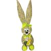 FURRYMAN Coniglietto pasquale - Decorazione - Coniglio di paglia - Grande (Verde)
