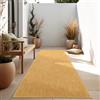Paco Home Tappeto Per Esterno Balcone Terrazza Tappeto Cucina Monocolore Mélange, Dimensione:80x250 cm, Colore:Giallo