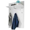 AVANTI TRENDSTORE - Spilla - Pannello Appendiabiti in Laminato di Colore Bianco Lucido (Fronte) Lap 80x119x30 cm