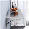 PQPQLI Tavolo Pieghevole A Parete In Acciaio Inox 304, Scrivania Per Computer Multifunzionale Per Cucina E Ufficio, Salvaspazio E Robusto, Montaggio Facile(90 * 30cm)