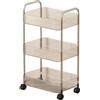 ulafbwur Carrello portaoggetti a 2/3/4 livelli, scaffale per bagno, scaffale mobile con ruote, organizer trasparente, carrello per snack, cosmetici, bagno, triplo strato
