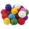 MUELODSIC Palline Decorative in Rattan 10 Pezzi 3cm per Festa