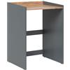Vicco armadietto coprilavatrice Viktor, Antracite/Rovere dorato, 67.8 x 94.6 cm con cerchio
