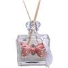 DLM Bomboniere DLM 34170 (Kit 12 Pezzi) Profumatore in Cristallo con Fiocco Pois Rosa Colorato in Porcellana per Ambienti Profumo Battesimo Comunione Matrimonio bomboniera